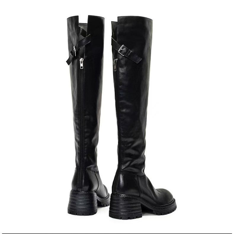 Sock Boot Women - Grube obcasy, wysokie kozaki damskie, nowość